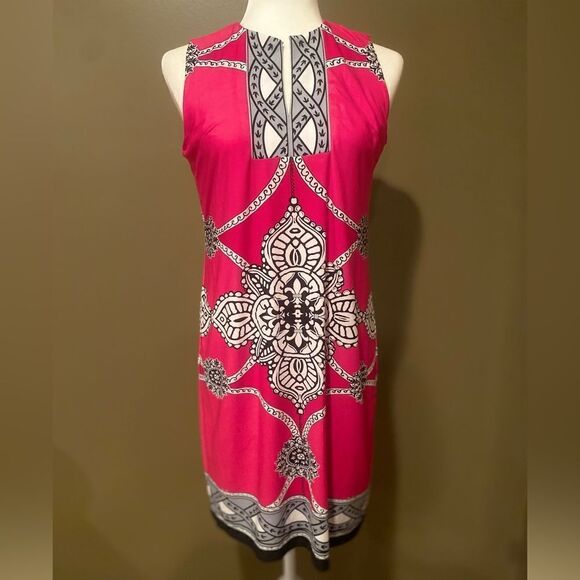 Sandra Darren Pink Sleeveless Dress Size 8 - Picture 2 of 10